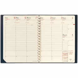 Agenda - QUO VADIS - Manager 2014 - Couverture Plastique Grainée - Reliure Spiralée - 1 Semaine sur 2 Pages