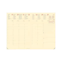 Quo Vadis Silk Agenda hebdomadaire Bleu