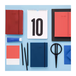 Quo Vadis Silk Agenda hebdomadaire Bleu