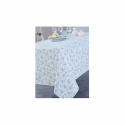 Nappe en toile cirée 90% PVC et 10% polyester, imperméable, vernis anti-tache. Se nettoie d'un coup d'éponge.