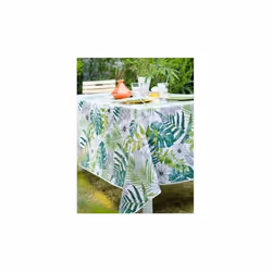 Nappe en toile cirée 90% PVC et 10% polyester, imperméable, vernis anti-tache. Se nettoie d'un coup d'éponge.