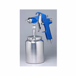 Godet métal : 1 l - Buse : diam 1,8 mm Conso air : 160 - 220 l/mn Pression : 3 to 5 bar Contrôle débit d'air - Qualité peintu ...