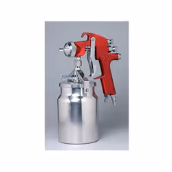 Godet métal : 1 l - Buse : diam 1,8 mm Conso air : 200 - 300 l/mn Pression : 3 to 5 bar - Contrôle débit d'air - Qualité pein ...