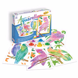 SentoSphère Aquarellum Junior "Perroquets", 6 an(s), Garçon/Fille, France, Multicolore, Aquarellum, 13 pièce(s)