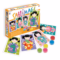 SentoSphère Sablimage "Kokeshi", 4 an(s), Papier, Sable, Multicolore, 20 pièce(s)