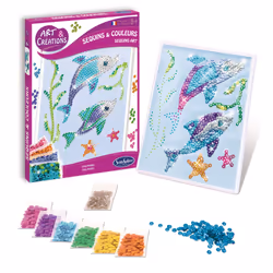 SentoSphère Art &amp; Créations - Sequins &amp; Colours - Dauphins, 8 an(s), Multicolore, 12 pièce(s)