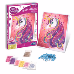 SentoSphère Art &amp; Créations Sequins &amp; Colours - Licorne, 8 an(s), Multicolore, 10 pièce(s)
