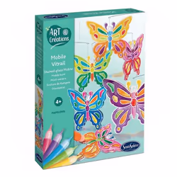 SentoSphère ART & CREATIONS MOBILE VITRAIL - PAPILLONS, 4 an(s), Garçon/Fille, Chine, Multi, 204 g, • 8 éléments décoratifs r ...