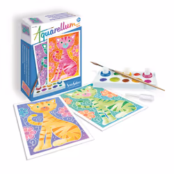 SentoSphère AQUARELLUM MINI - CHATS 4 PLANCHES, 5 an(s), Garçon/Fille, France, Multi, Aquarellum, 9 pièce(s)