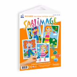 SentoSphère Recharge Sablimage "Petites Filles", 4 an(s), Carton, Multicolore, 4 pièce(s)