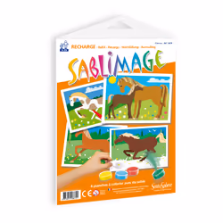 SentoSphère Recharge Sablimage "Chevaux", 5 an(s), Papier, Multicolore, 1 pièce(s)