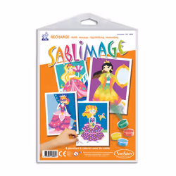 SentoSphère Recharge Sablimage "Princesses", 4 an(s), Papier, Multicolore, 20 pièce(s)