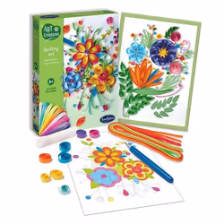 SentoSphère ART & CREATIONS QUILLING ART - AU CŒUR DES FLEURS, Kit de loisirs créatifs pour enfants, 8 an(s), Carton