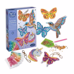SentoSphère ART & CREATIONS PORTE-CLES A DIAMANTER, Kit de loisirs créatifs pour enfants, 8 an(s), Carton, Multicolore