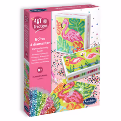 SentoSphère ART & CREATIONS BOITES A DIAMANTER FLAMANTS ROSES, Kit de loisirs créatifs pour enfants, 8 an(s), Carton, Multico ...
