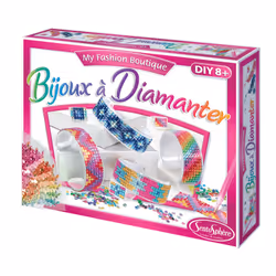SentoSphère BIJOUX A DIAMANTER, Kit de loisirs créatifs pour enfants, 8 an(s), Carton, Multicolore