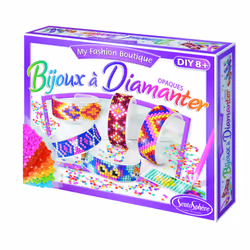SentoSphère BIJOUX A DIAMANTER OPAQUES, Kit de loisirs créatifs pour enfants, 8 an(s), Carton, Multicolore