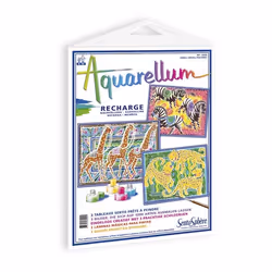 SentoSphère Recharge Aquarellum "Zèbres, Girafes, Panthères", 10 an(s), Garçon/Fille, 99 an(s), 160 mm, 255 mm, 330 mm