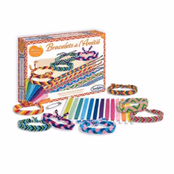 SentoSphère BRACELETS DE L'AMITIE, Kit de loisirs créatifs pour enfants, Carton, Métal, Papier, Plastique, Bois, Multicolore