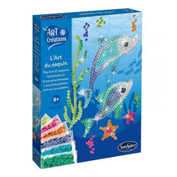 SentoSphère ART & CREATIONS L'ART DU SEQUIN - DAUPHINS