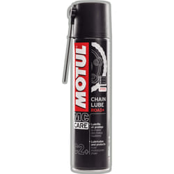 MOTUL MC CARE C2+ CHAIN LUBE ROAD, blanc, spray pour chaîne synthétique avec additifs PTFE, 400ML, taille 0-5l