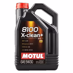 Huile moteur; MOTUL; 8100 X-CLEAN+; 5W-30 5; pour VOLKSWAGEN, AUDI, BMW, MERCEDES-BENZ, SEAT