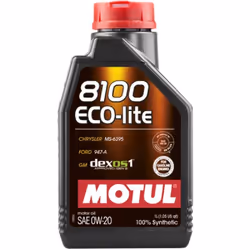 4x Huile Motul 8100 Eco-Lite 0W20 bidon de 1L Huile « Economie d’Energie » - Moteur Essence 100% Synthèse Utilisations : Huil ...