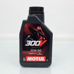 Bidon dhuile Motul 300V Road Racing 10W50 4T 100% Synthèse 1L pour moto Neuf