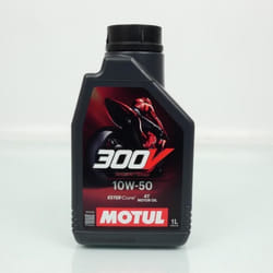Bidon dhuile Motul 300V Road Racing 10W50 4T 100% Synthèse 1L pour moto Neuf