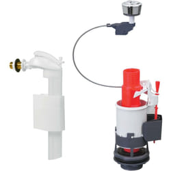 Chasse d'eau wc complète mécanisme wc double chasse MW2 et robinet flotteur à alimentation latérale F90 Wirquin MW90C, gris