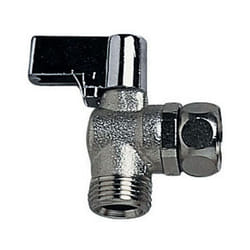 Wirquin - Robinet d'arrêt équerre 1/4 tour en laiton nickelé chromé - R29 robinet équerre 1/4 tour chromé 19529004, gris