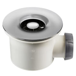 Bonde de douche Tourbillon - WIRQUIN - Ø 90 mm - Grille en ABS chrome - Sortie Ø 40 mm