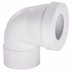 Wirquin Pipe wc courte coudée femelle, Tuyau d'égout, Blanc, 0,12 m, 10 cm