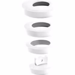 Bouchon universel blanc - WIRQUIN - Pour évier lavabo lave-mains ou baignoire - 9 x 15 x 3 cm