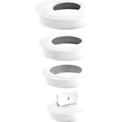 Bouchon universel blanc - WIRQUIN - Pour évier lavabo lave-mains ou baignoire - 9 x 15 x 3 cm