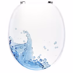 Wirquin 20717963, Allongé, Abattant rigide, Multicolore, Blanc, Bois, 375 mm, 431 mm