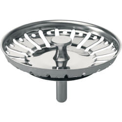 Grille pour bonde d'évier de cuisine universelle D90 en inox Wirquin 30718177, gris