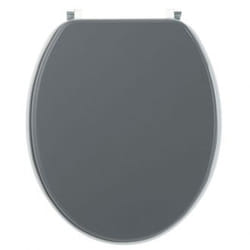 Wirquin 20719739 Abattant souple Acier inoxydable, Bois Gris, Blanc