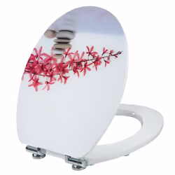 Wirquin 20719925 Abattant rigide Acrylique, Bois Multicolore, Blanc
