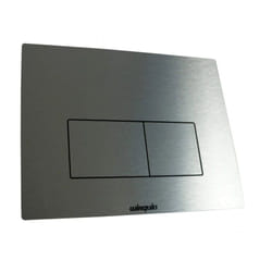 Plaque de commande à économie d'eau pour wc suspendu Design en aluminium brossé Wirquin 55720351, gris