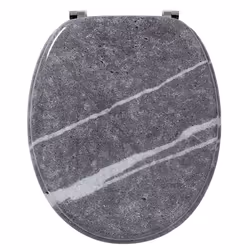 Wirquin 20720370, Allongé, Abattant rigide, Gris, Blanc, Bois, 375 mm, 431 mm