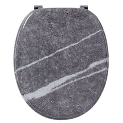 Wirquin 20720370 Abattant rigide Bois Gris, Blanc