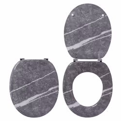 Wirquin 20720370 Abattant rigide Bois Gris, Blanc