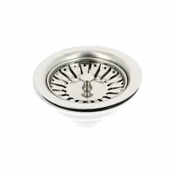 Bonde pour évier Ø90 mm à panier inox Bonde à panier pour évier 1 bac Ø90 mm panier en inox Caractéristiques
