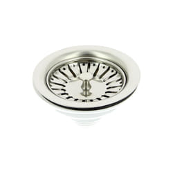 Bonde pour évier Ø90 mm à panier inox