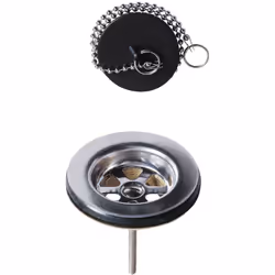 Bonde à bouchon pour évier 1 bac - Diam. 60 mm - Sans trop-plein Cette bonde à bouchon est idéale pour les éviers à un bac sa ...