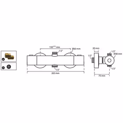 Wirquin 60721399 Laiton Mur
