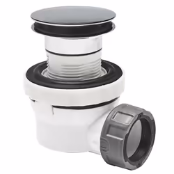 Syphon - WIRQUIN - Bonde de lavabo Xs Pure - Blanc - Ecoulement libre - Ultra-compact