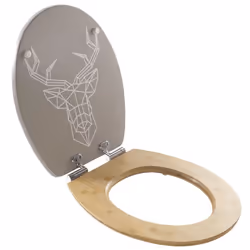 Wirquin 20721956 Abattant souple Bambou, Bois Blanc, Bois