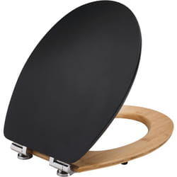 Abattant wc Diplomat fermeture ralentie, bambou noir Wirquin 20722853, noir